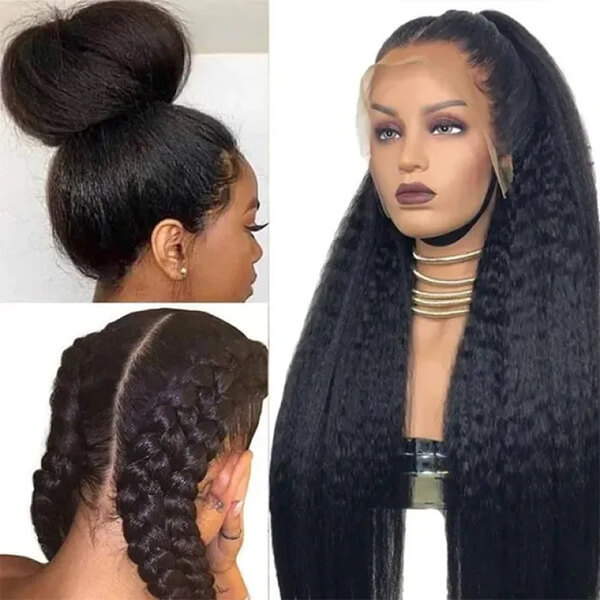 CLJHair kinky straight glueless hd lace wigs human hair for every woman