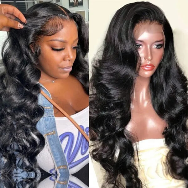 CLJHair 14 inch body wave 13x6 transparent lace frontal wig lengths