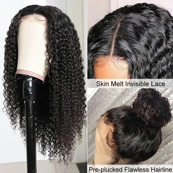 CLJHair virgin human curly hair 5x5 hd invisible lace wig for sale