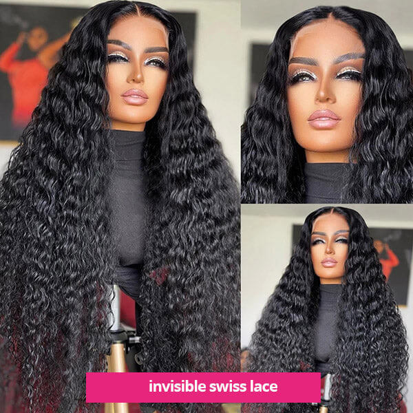 CLJHair water wave glueless pre plucked hd lace 13x6 wigs for sale