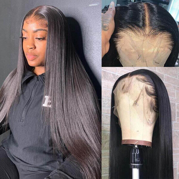 CLJHair Premium Lace Wigs Cheap Straight Lace Front Wigs Baby Hair