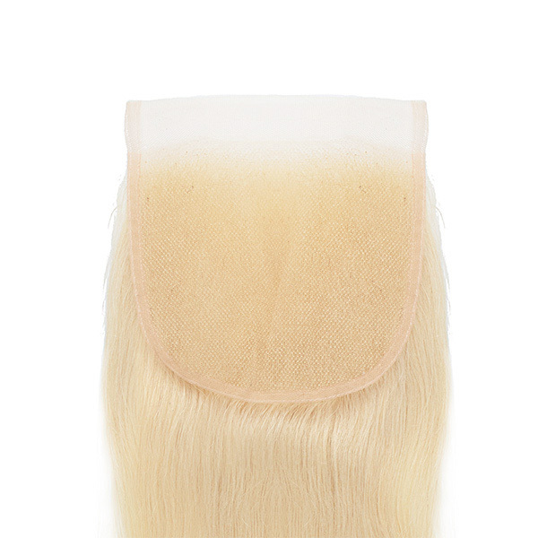 Cljhair 613 Blonde Straight 5X5 Transparent Lace Closure Free Part 100% Virgin Human Hair