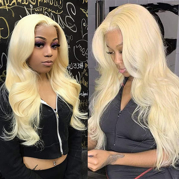 Cljhair 13X4 Transparent Lace Frontal Body Wave 613 Blonde Color Virgin Hair