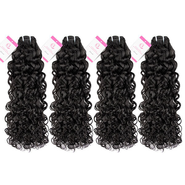 CLJHair water wave 4 bundles deals virgin hair with lace frontal
