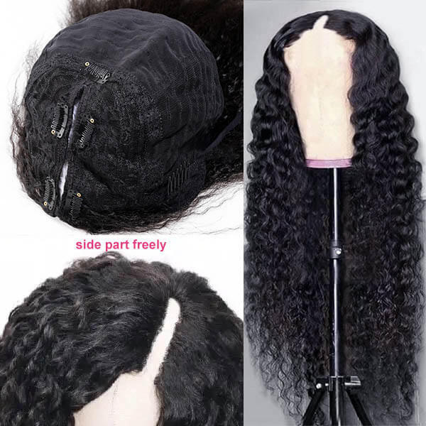 CLJHair best online water wave v part wig human hair store near me