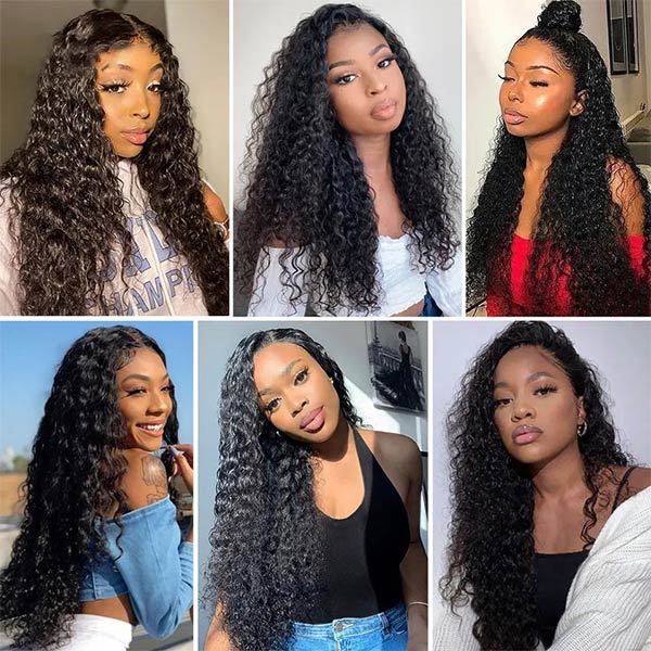 CLJHair 100 human hair water wave full lace wigs with natural hairline