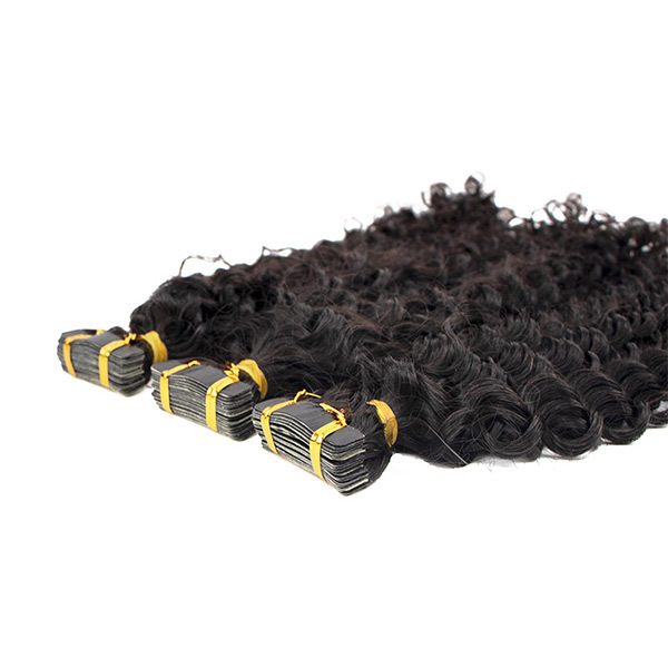 CLJHair curly human hair extensions tape ins for black hair styles