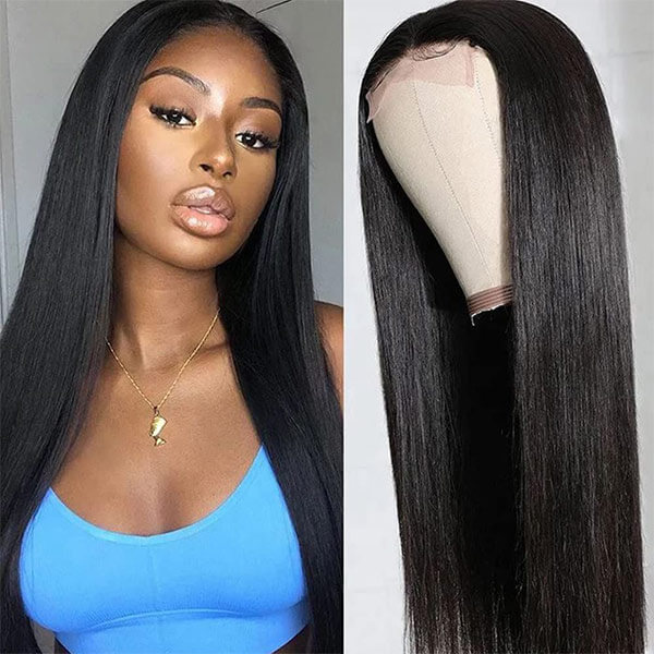 CLJHair optional cap size 5X5 hd lace wigs straight hair