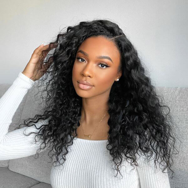 CLJHair 5X5 hd water wave wig hairstyles with optional cap sizes