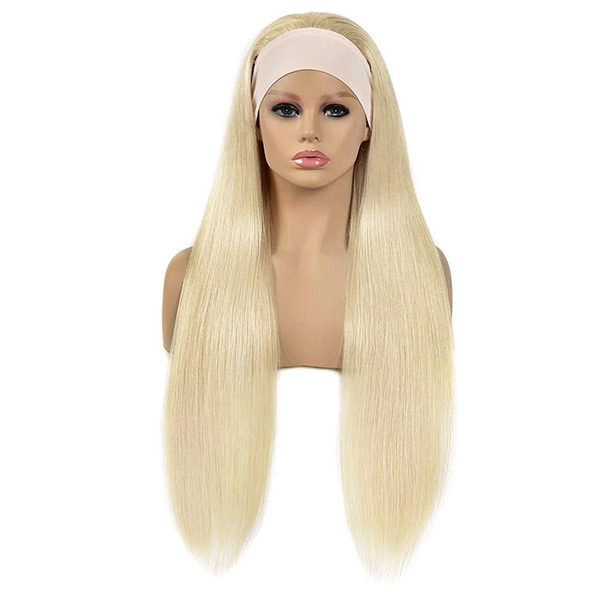 CLJHair 613 honey blonde headband wig straight human hair