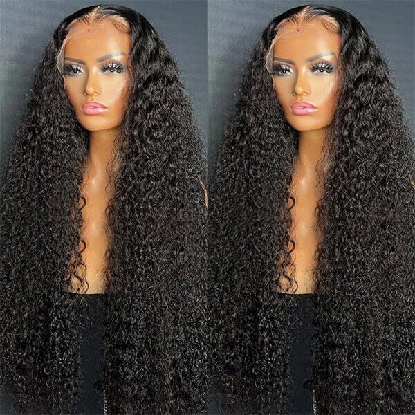 CLJHair curl human hair breathable cap 13X4 HD wigs for black women