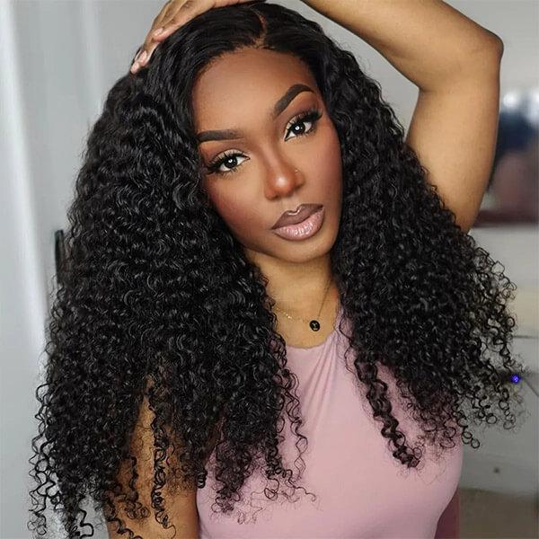 CLJHair short curly 13x4 hd lace wigs 3 cap sizes for black women