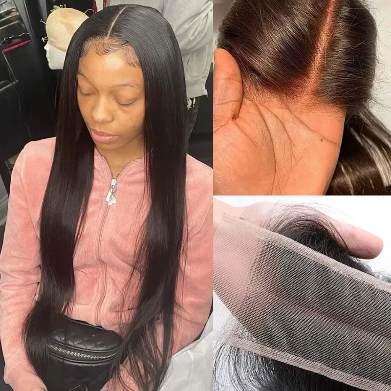 Cljhair 2x6 Closure+ 3PCS Hair Bundles 3 PCS With 2*6 Lace Closure And Straight Hair