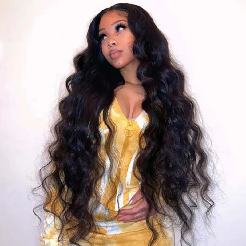 Cljhair【Middle Deep Part】Body Wave 2x6 Kim K HD lace Closure Wig 200%/250% Density Affordable Price Natural