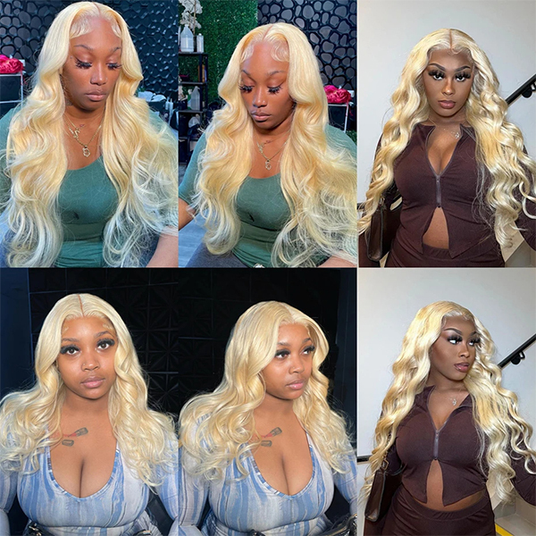 Cljhair【Middle Deep Part】2x6 Kim K lace Closure HD Bodywave Wig #613 Blonde 200%/250% Density Natural Affordable Price