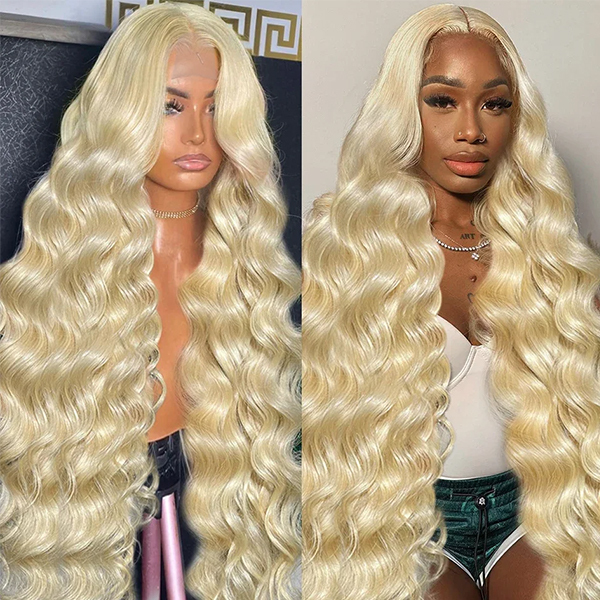 【Middle Deep Part】Cljhair 2x6 Kim K Transparent lace Closure #613 Blonde Bodywave Wig 200%/250% Density Affordable Price Natural