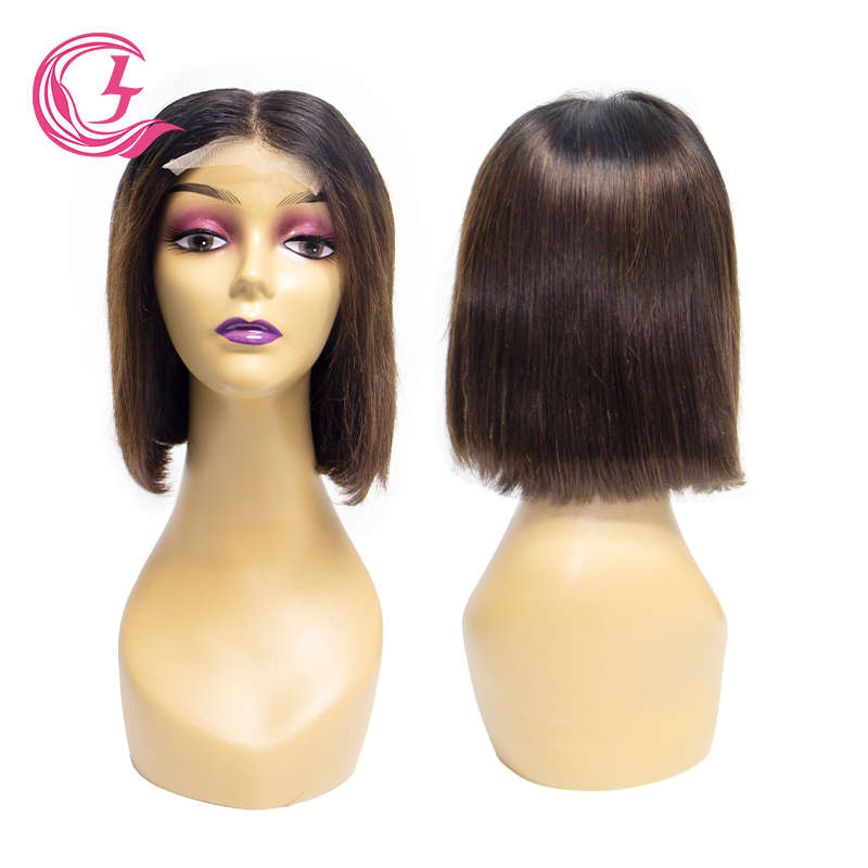 4x4 Transparent Closure Lace Bob Straight Wigs 1b/4 Color Bobo | CLJHAIR