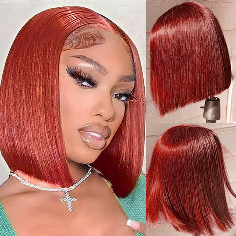 4x4 Transparent Closure Lace Straight #33 Color Bob Wigs Bobo | CLJHAIR