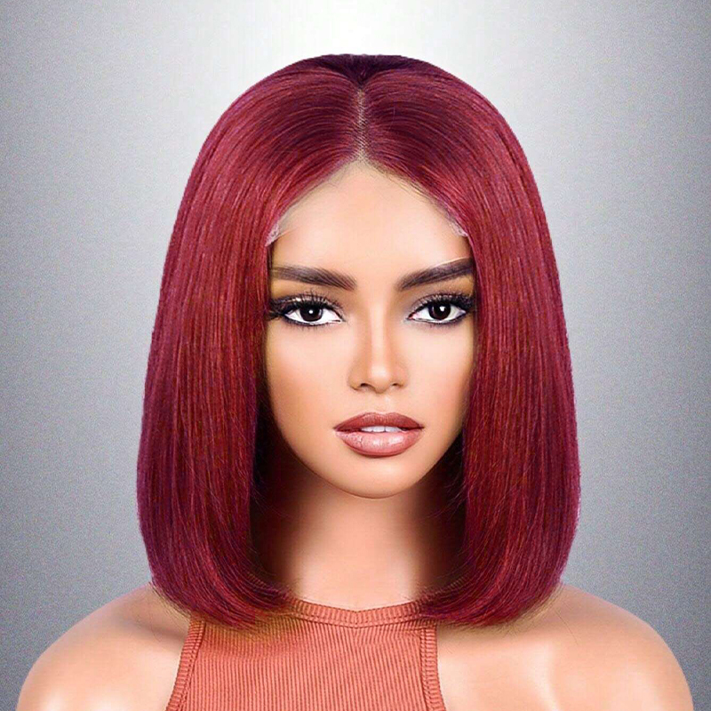4x4 Transparent Closure Lace Bob Straight Wigs #33 Color Wig | CLJHAIR