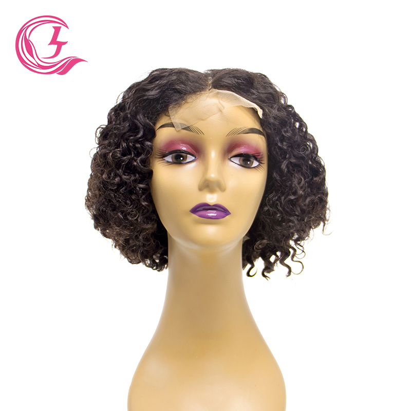 4x4 Transparent Closure Lace Water Wave #1B Natural Bob Wigs Bobo | CLJHAIR