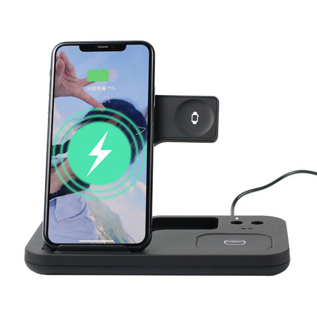 wireless charger  3 in 1 fast charging Power Bank for mobile iphone iwatch earphone