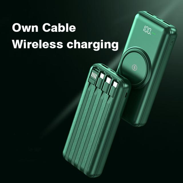 Built In Cable Multifunctional Mobile Charger Large Capacity 10000 Mah Power Bank