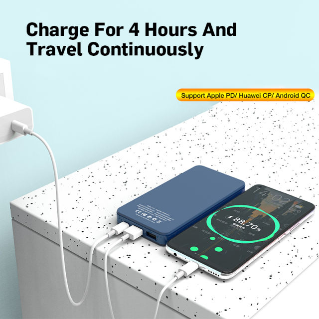 Portable 10000mAh Magnetic Colorful Mobile Charger Fast Charging Power Bank