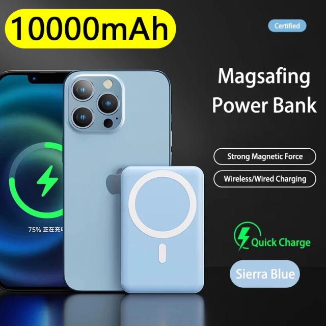Portable Magnetic Wireless Charger Power Bank External Battery Pack For Magsafe iphone 13 12 Pro Max Powerbank Spare Battery