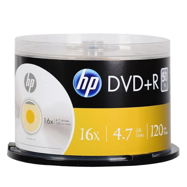 HP DVD-R 4.7GB Recordable Blank Digital Versatile Disc Shrink Wrap 16x Speed