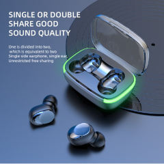 Y60 TWS Earphones Headphones LED Display Gaming Breathing Lights Wireless Earbuds