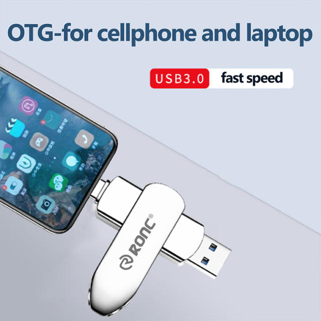 Metal OTG USB Flash Drive 256GB 128GB 64GB 32GB 16GB For iPhone Lightning HD USB Flash 3.0 Pendrive