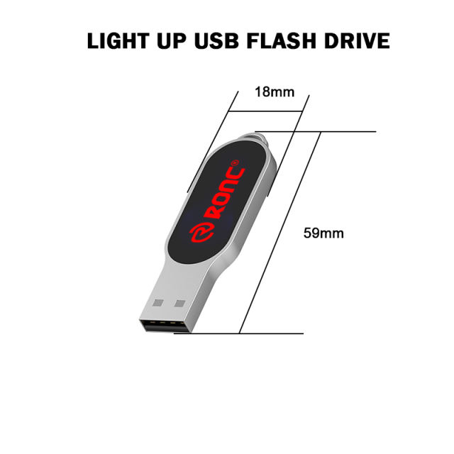 Light-up USB 3.0 Flash Thumb Pen Drive with Metal Casing