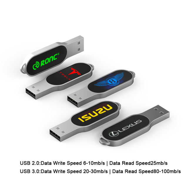 Light-up USB 3.0 Flash Thumb Pen Drive with Metal Casing