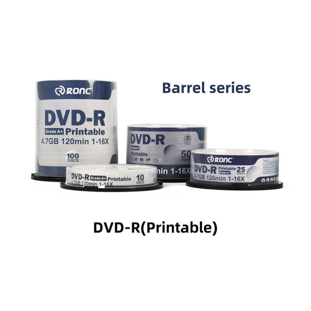 RONC manufacture Double Layer Printable 4.7GB Dvd-r Disc Capac -16X 240min Video