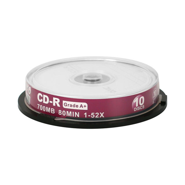 700mb/80min 52x CD-R Shiny Silver Top Blank Recordable Media Disc