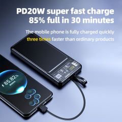 22.5W 10000Mah Powerbank High Capacity Fast Charging PD QC3.0 Outdoor 20000 Mah Power Bank Station