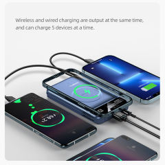 Powerbank Magnetic Hot Selling Products Customize Portable Charger 10000Mah Mini Magnetic Power Bank With Cables