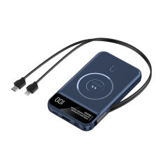 Powerbank Magnetic Hot Selling Products Customize Portable Charger 10000Mah Mini Magnetic Power Bank With Cables