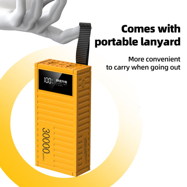 Portable Container Power Bank 30000Mah 20W 22.5W Powerbank