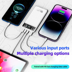 Transparent Desgin Fast Charging Power Bank 10000Mah 20000Mah 22.5W 66W Dual Usb Charge Powerbanks