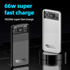 Transparent Desgin Fast Charging Power Bank 10000Mah 20000Mah 22.5W 66W Dual Usb Charge Powerbanks