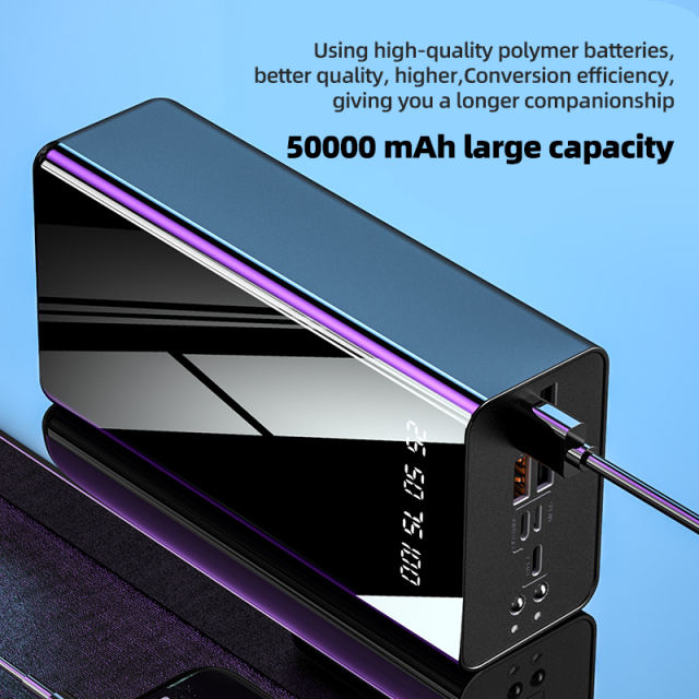 50000mAh High Capacity Power Bank Fast Charger Powerbank for iPhone Laptop Batterie
