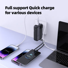 20000mAh Digital Display Comes with Plug Power Bank 22.5W Super Fast Charging Two-way Wall Plug Mobile Power Supply