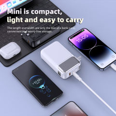20000mAh Digital Display Comes with Plug Power Bank 22.5W Super Fast Charging Two-way Wall Plug Mobile Power Supply