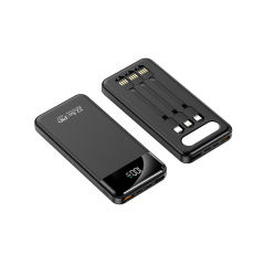 USB C Power Bank Fast Charging PD3.0 PowerBank External Battery Pack with 4 Built-in Cables