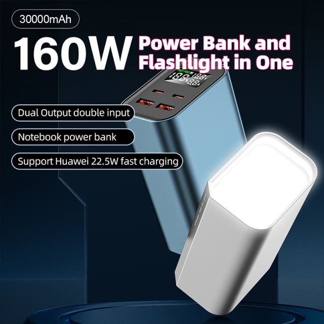 Factory Sell 30000mAh Portable Charger 100W Laptop Power Bank USB C PD3.0 QC4.0 Fast Charging Battery Pack for Laptops, MacBook Air