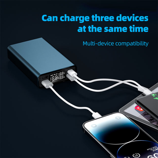 15000mAh 65W USB C Laptop Portable Charger, PD QC4.0 Fast Charging 3 Outputs Charger