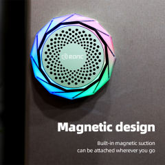 Magnetic Diamond Bluetooth Speaker with RGB Light Show & Phone Stand
