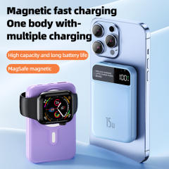 Magnetic Portable Charger 10000mah Wireless Power Bank with Watch Charger