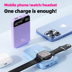 Magnetic Portable Charger 10000mah Wireless Power Bank with Watch Charger
